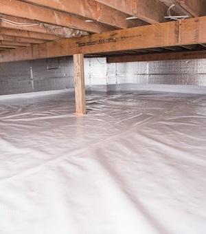 Installed crawl space insulation in Virginia City