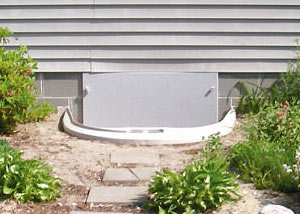 plastic crawl space access well installed in a Sun Valley crawl space