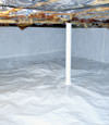 A sealed crawl space in Incline Village with a vapor barrier
