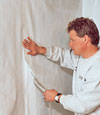 Incline Village, Nevada and California installation in progress of a crawl space vapor barrier