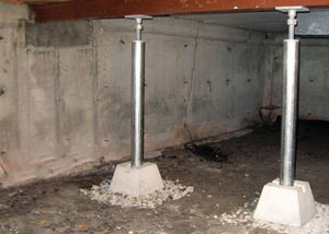 Crawl space jack post installation Tahoma